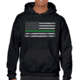 Thin Blue Line Men's Hoodie - Classic Thin Green Line - MENS-H-CLASSIC-GREEN-BLACK-XXL