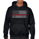 Thin Blue Line Men's Hoodie - Classic Thin Red Line - RFLG-H-BIG-LOGO-BLACK-XXL