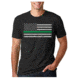 Thin Blue Line Men's - Short Sleeve Classic Thin Green Line - MENS-CLASSIC-TGL-BLACK-LARGE