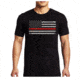 Thin Blue Line Men's - Short Sleeve Classic Thin Red Line - MEN-RFLG-BIG-LOGO-BLACK-LARGE