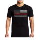 Thin Blue Line Men's - Short Sleeve Classic Thin Red Line, Black - MEN-RFLG-BIG-LOGO-BLACK-XXL