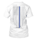 Thin Blue Line Men's T-shirt - Chicago Flag, White - CHIC-WHITE-XXL