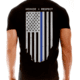 Thin Blue Line Men's T-shirt - Flag - Honor &amp; Respect, Thin Blue Line - TBL-BLACK-XXL