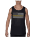 Thin Blue Line Men's - Tank Classic Thin Gold Line - MEN-TANK-CLASSIC-GOLD-BLACK-XXL