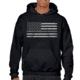 Thin Blue Line Mens Hoodie - Classic Thin Silver Line - MEN-H-CLASSIC-TSL-BLACK-LARGE