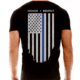 Thin Blue Line Mens T-shirt - Chicago Flag, Black - CHIC-BLACK-XXXL