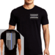 Thin Blue Line Mens T-shirt - Chicago Flag, Black - CHIC-BLACK-XXXL