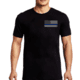 Thin Blue Line Mens - T-shirt - Flag, Black - MEN-TBL-SMALL-LOGO-BLACK-LARGE