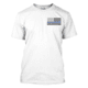 Thin Blue Line Mens - T-shirt - Flag, White - MEN-TBL-SMALL-LOGO-WHITE-LARGE