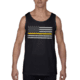 Thin Blue Line Mens - Tank Classic Thin Gold Line - MEN-TANK-CLASSIC-GOLD-BLACK-SMALL