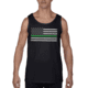 Thin Blue Line Mens - Tank Classic Thin Green Line - MEN-TANK-CLASSIC-GREEN-BLACK-XL