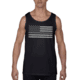 Thin Blue Line Mens - Tank Classic Thin Silver Line - MEN-TANK-CLASSIC-SILVER-BLACK-LARGE