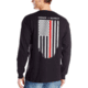 Thin Blue Line Mens - Thin Red Line Flag Long Sleeve T-shirt - TRL-LS-BLACK-LARGE
