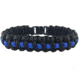 Thin Blue Line Paracord Survival Bracelet, Standard, Thin Blue Line - TBL-PARA-9