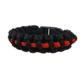 Thin Blue Line Paracord Survival Bracelet, Thin Red Line - TRL-PARA-10