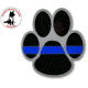 Thin Blue Line Paw Sticker, 3 X 3.5 Inches, Thin Blue Line - TBL-S-PAW