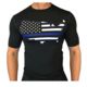 Thin Blue Line Performance USA Compression Shirt - Men's, Black, 2XL, TBL-COMP-USA-XXL
