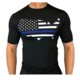 Thin Blue Line Performance USA Compression Shirt - Men's, Black, 2XL, TBL-COMP-USA-XXL