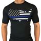 Thin Blue Line Performance USA Compression Shirt - Men's, Black, Extra Large, TBL-COMP-USA-XL