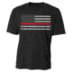 Thin Blue Line Performance, Polyester Men's T-shirt - Classic, Thin Blue Line - POLY-CLASSIC-BLACK-XXL