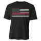 Thin Blue Line Performance, Polyester Men's T-shirt - Classic, Thin Blue Line - POLY-CLASSIC-BLACK-LARGE