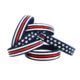 Thin Blue Line Red, White, And Blue American Flag Bracelet, 7-inch Bracelet, Red/white/blue - RWB-AM-BR-7