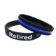 Thin Blue Line Retired - Silicone Bracelet, Thin Blue Line - TBL-RETIRED-BR