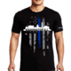 Thin Blue Line T-shirt - Dc Large, - DC-LRG-TBL-SHIRT-BLK-L