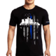 Thin Blue Line T-shirt - La Large, - LA-LRG-TBL-SHIRT-BLK-L