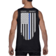 Thin Blue Line American Flag Honor &amp; Respect Tank - Mens, Large, Black, TBL-TANK-BLACK-L