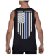 Thin Blue Line Tank - American Flag - Honor &amp; Respect, Black - TBL-TANK-BLACK-XXL