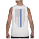 Thin Blue Line Tank - American Flag - Honor &amp; Respect, White - TBL-TANK-WHITE-XXL