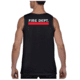 Thin Blue Line Tank - Fire Department Thin Red Line, Black - DEPT-TANK-BLACK-XXL