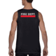 Thin Blue Line Tank - Fire Department Thin Red Line, Black - DEPT-TANK-BLACK-L
