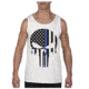 Thin Blue Line Tank - Skull Graphic, White - BLPUN-TANK-WHITE-XXL