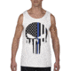 Thin Blue Line Tank - Skull Graphic, White - BLPUN-TANK-WHITE-L
