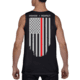 Thin Blue Line Tank - Thin Red Line American Flag - Honor &amp; Respect, Black - TRL-TANK-BLACK-L