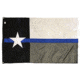 Thin Blue Line Texas American Flag, Embroidered &amp; Sewn, Solarmax, 3 X 5 Ft, Thin Blue Line - TEX-MIA-TBL-3X5