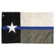 Thin Blue Line Texas American Flag, Embroidered &amp; Sewn, Solarmax, 3 X 5 Ft, Thin Blue Line - TEX-MIA-TBL-3X5