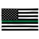Thin Blue Line Thin Green Line American Flag, 3 X 5 Ft - GREEN-AMERICAN-3X5