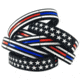Thin Blue Line Thin Red/blue Line American Flag Bracelet, Thin Red Line - TRBL-AM-BR-8