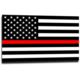 Thin Blue Line Thin Red Line American Flag Sticker, 6 X 4 Inches - TRL-S-AMERICAN-64