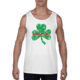 Thin Blue Line Thin Red Line Tank, Shamrock, White - STPAT-TRL-TANK-WHITE-LARGE