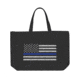 Thin Blue Line Tote Bag W/flag, , Black - DIST-FLAG-CLASSIC-TBL-TOTE-BLACK