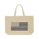 Thin Blue Line Tote Bag W/flag, , White - DIST-FLAG-BLACK-TBL-TOTE-WHITE