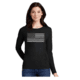 Thin Blue Line Women's - Long Sleeve Classic Thin Silver Line - WOMEN-LS-CLASSIC-SILVER-BLACK-XXL