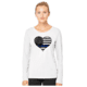 Thin Blue Line Women's Long Sleeve - Heart - WOM-LS-HEART-XXL