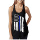 Thin Blue Line Women's Racerback Tank - Flag - WOM-TBLT-XXL