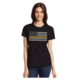 Thin Blue Line Women's - Short Sleeve Classic, Gold - WOMEN-CLASSIC-GOLD-BLACK-XXL