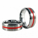 Thin Blue Line Women's Thin Red Line Ring, Tungsten - WOM-TRL-RING-TUNG-4